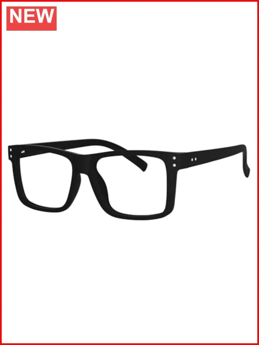 Oversized Reading Glasses 1.0 Strength Acrylic Lenses Spring Hinge